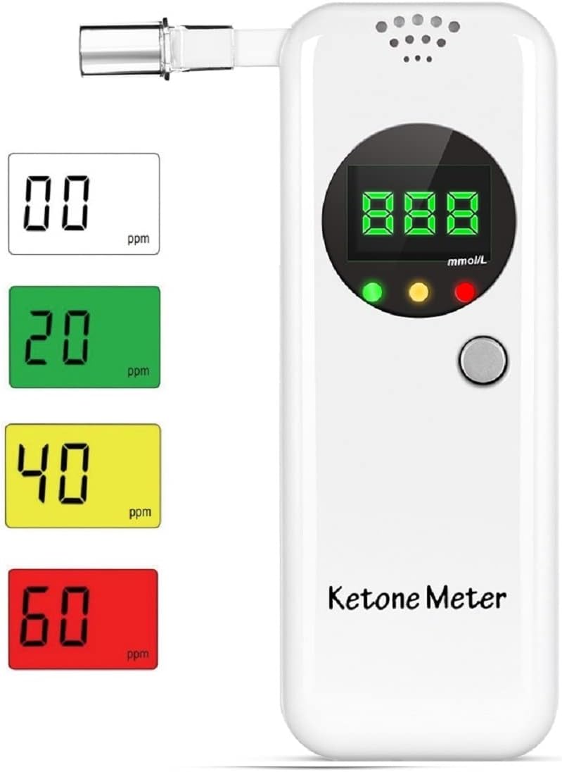 Ketone Breath Breathalyzer, Ketosis Breath Meter, Digital Ketosis Test with 10 Mouthpieces