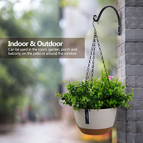 Jsver 2 Packs 8.2 Inches Plastic Hanging Planter Hanging Planters For Indoor Plants thumb #4