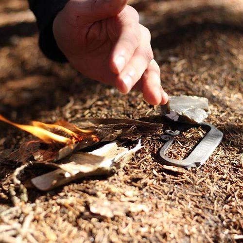 Konvoysg Flint And A Steel Striker Made From Carbon Steel Traditional Hand Forged Fire Starter Comes With English Flint Stone And Emergency Tinder Jute Carry Bag #TOP4