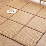Japanische Bodenmatte Rattans,Faltbare Japanische Tatami-Matte,Traditionelle Tatami-Matratze,Rattan-Bodenmatte,Atmungsaktiv,rutschfest,FüR Wohnzimmer,Meditation,Yoga,Teestube