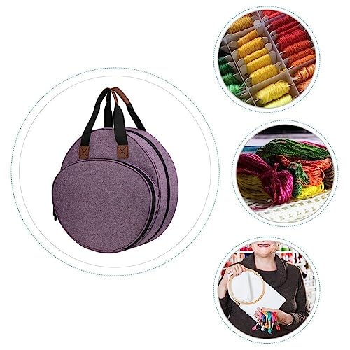 Bolso de ganchillo para bordado y kit de punto de cruz organizador portátil de tejer para viaje 7