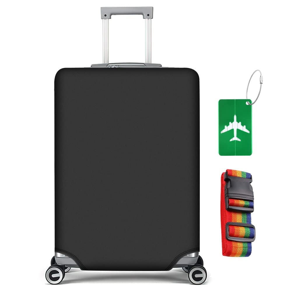 flintronic Elastisch Reise Kofferschutzhülle, Kofferhülle Luggage Cover, Gepäckabdeckung for Travel Luggage Schutzhülle, Inklusive Gepäckanhänger*1+Gepäckgurt*1