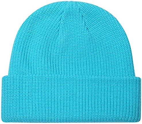 Paladoo Beanie Hat Knit Ski Cap Fisherman Beanie for Men Women (Light Lake Blue)