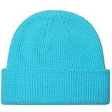 Paladoo Beanie Hat Knit Ski Cap Fisherman Beanie for Men Women (Light Lake Blue)