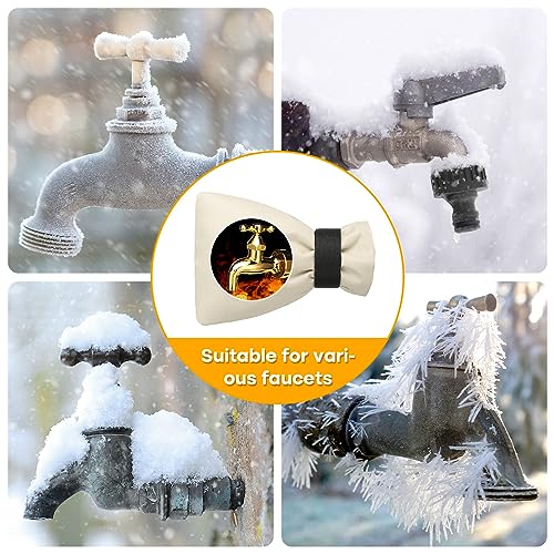 Ynerhai OUTDOOR FAUCET COVERS FOR WINTER Freeze Protection Reusable Hose Bib Covers Outside Waterproof Spigot Covers Winter Insulated Faucet Socks Faucet Freeze Protector,5.5 Inch W X 7.1 Inch H,Beige thumb #3