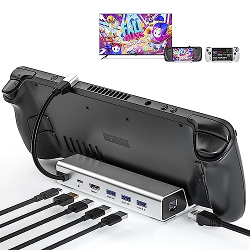 Upgraded 4K60Hz 1000Mbps LAN TV Docking Station for Valve Steam Deck