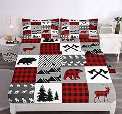 Red Buffalo Plaid Deer & Black Bear