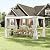 Domi Outdoor Pergola 10' x 12', Aluminum Louvered Pergola with Adjustable Louvers, Full Aluminum Frame, Built-in Gutter System, Modern Patio Gazebo for Deck Garden Patio, White