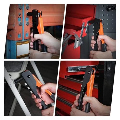 Pistolet à rivets robuste avec assortiment de rivets pop bleu - 8