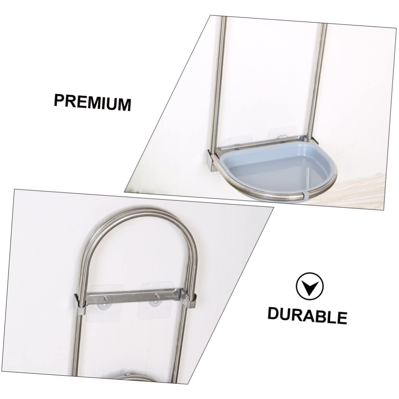 Portaombrelli Pieghevole in Acciaio Resistente Da Parete Per Ombrellone Utilizzabile Come Portaoggetti Per Casa Due Modalità Di Installazione