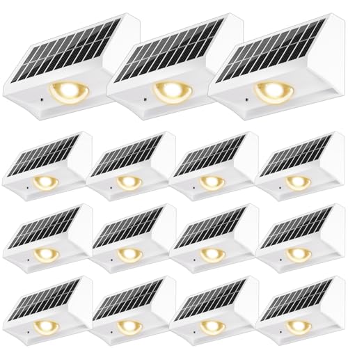 Solar Fence Lights Outdoor Waterproof High Brightness LED Spot Lens