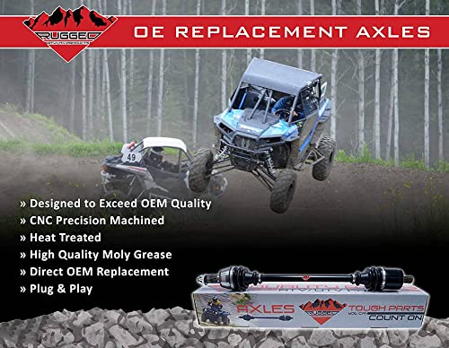Rugged Rear Left/Right Performance Axle (2015-21) Compatible With Honda Trx420/500/520, Cnc Precision Components, Stainless-Steel Clamps Coated, High Protection & Machined Heat Treated For Long Life #TOP1
