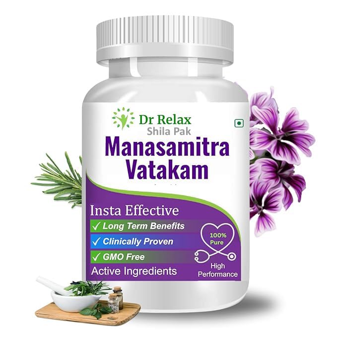 Extra Powerful Manasamitra Vatakam Capsules - Ayurvedic Formula with 100% Natural Ingredients.