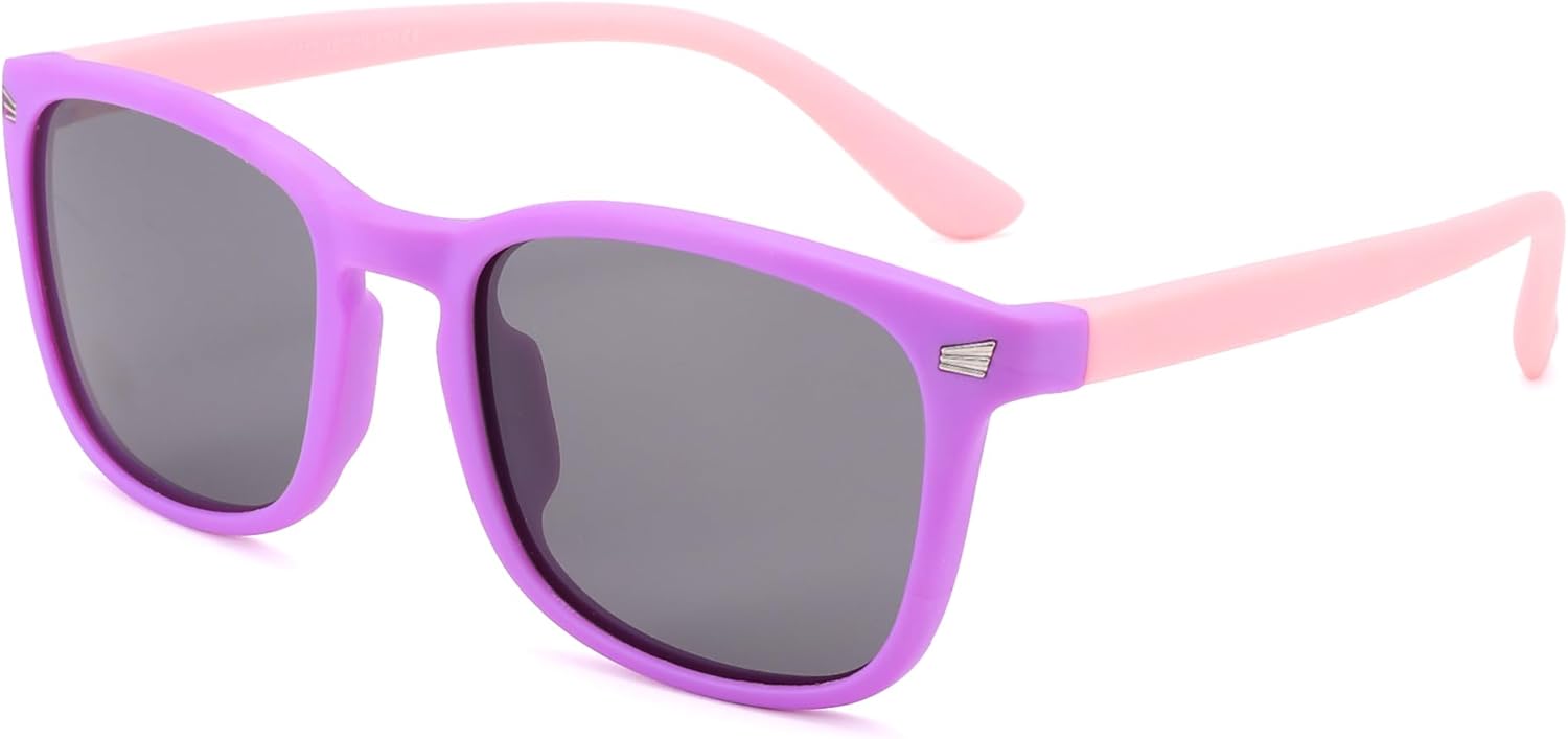 COASION Polarized Kids Sunglasses UV 400 Protection for Girls Boys Classic Retro Style Toddler Shades Age 3-12