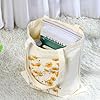 Zuimei Floral Canvas Tote Bag with Inner Pocket Women's Reusable Shopping Bag Washable Foldable Cotton Canvas Tote For Women Girls Shopping Grocery #2