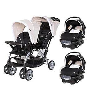 Baby Trend Sit N Stand Compact Easy Fold Toddler Baby Infant Double Stroller with 2 Baby Trend Ally 35 Baby Infant Car…