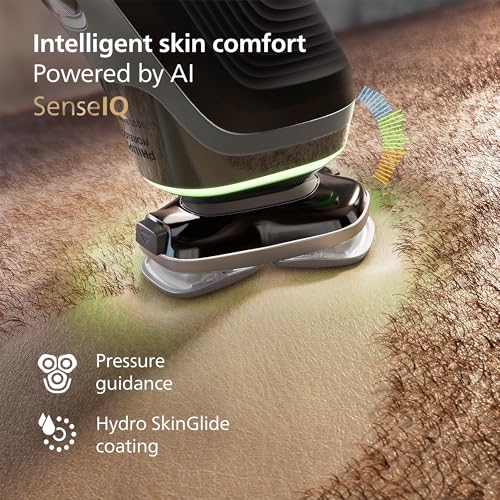 Image of Philips Norelco Shaver i9000 Prestige - Wet & Dry Electric Shaver, Gold Oyster, Sense IQ Technology, Triple Lift & Cut System, 360 Rotating Dual SteelPrecision Blades, Quick Clean Pod, Model XP9203 /81