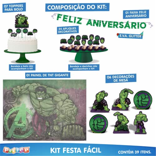 Kit Festa Fácil Hulk Decoração Aniversário