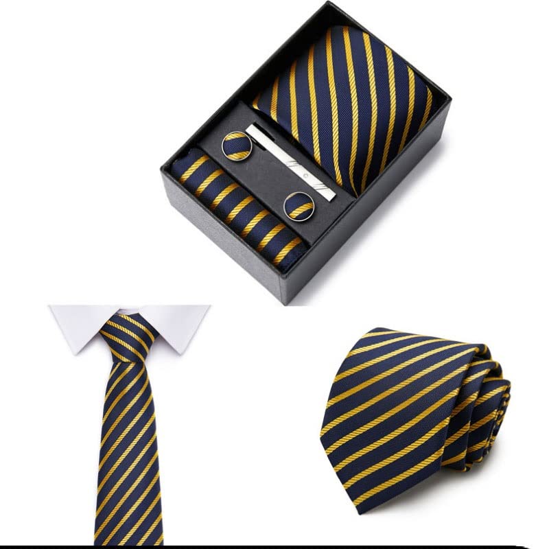 Set de Corbata, Pañuelo y Gemelos para Hombre miniatura 3