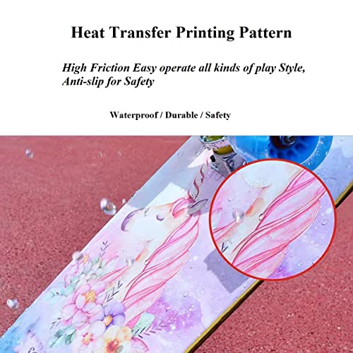 Skateboards For Girls Beginners Kids Teens Adults Women,31''X8'',7-Layer Maple,Double Kick Concave,Fascinating Cool,Solid&Durable Gift (Pink) #TOP1