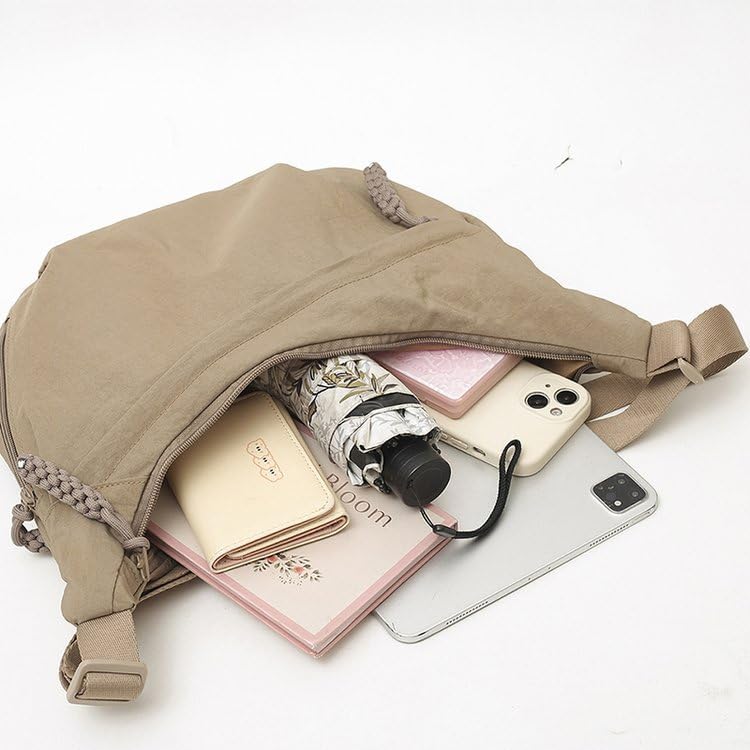 Image of Nylon Crescent Crossbody Bag for Women Shoulder Tote Handbag Casual Sling Bag Dumpling Purse Bag for Outdoor Travel