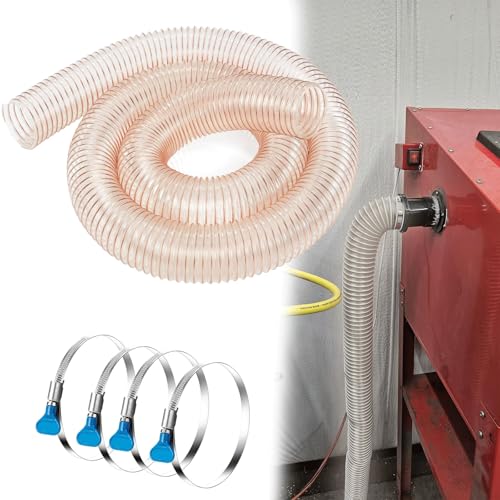 Dust Collection Hose 10.8in x 79in, PU, Copper Steel Wire