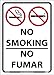 NO SMOKING, NO FUMAR SIGN, 14X10, PRESSURE SENSITIVE VINYL (6 Case)