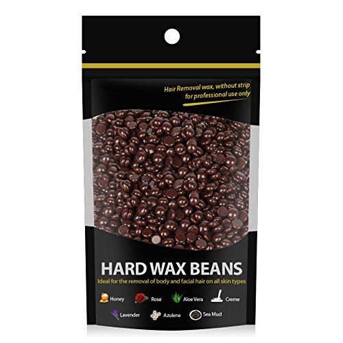 TANssential TW40 Mini Wax Warmer, Portable Waxing Hair Removal Kits for Men and Women, Wax Heater with 4 Pack Hard Wax Beans & 10 Wax Applicator Sticks, 2018 New Design (Hard beans)