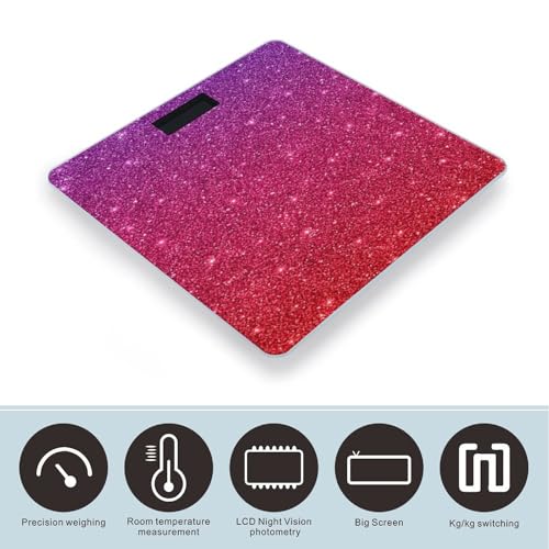 Báscula digital de baño con pantalla LCD brillante miniatura 3