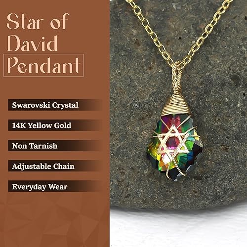 Star of David Necklace for Women and Men - 14K Gold Filled Jewish Star Necklace -Israel Necklace4