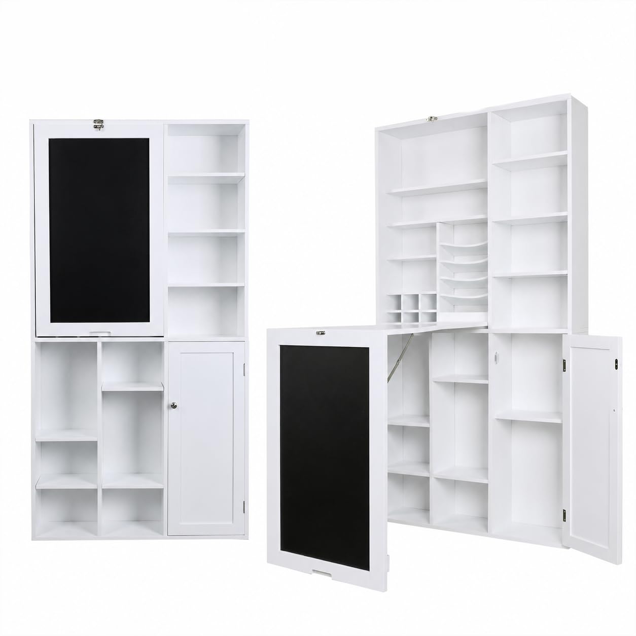 Amazon.com: Utopia Alley Fold Down Wall Desk with Storage Shelves