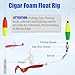 Peg Floats for Catfish Rig Fishing Bobbers Catfish Floats Foam Cigar Fishing Cork Float Bobbers for Santee Rig Slip with Pipe Plug Crappie Freshwater Saltwater 2in 2.5in 3in（3IN-YELLOW-16PCS）