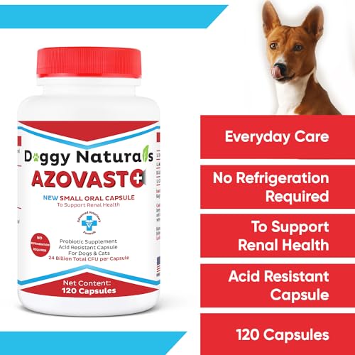 Azovast Plus Kidney Probiotic Supplement for Dogs Cats -24 Billion CFU- NO Refrigeration Required, Help Support Kidney Function, CKD, Manage Renal Toxins, Renal Kidney Support for Pet(U.S.A)(120 Caps) - Image 5