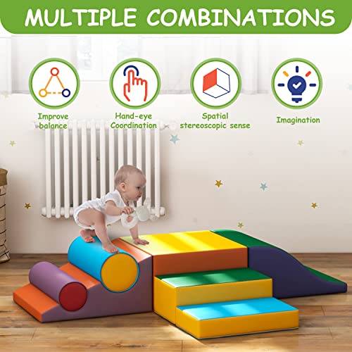 Betterhood Climbing Blocks - Kids Soft Foam Activity Playset - Toddler Soft Couch Climber Gymnastics Equipment For Crawling And Sliding At Home, Preschool #TOP5