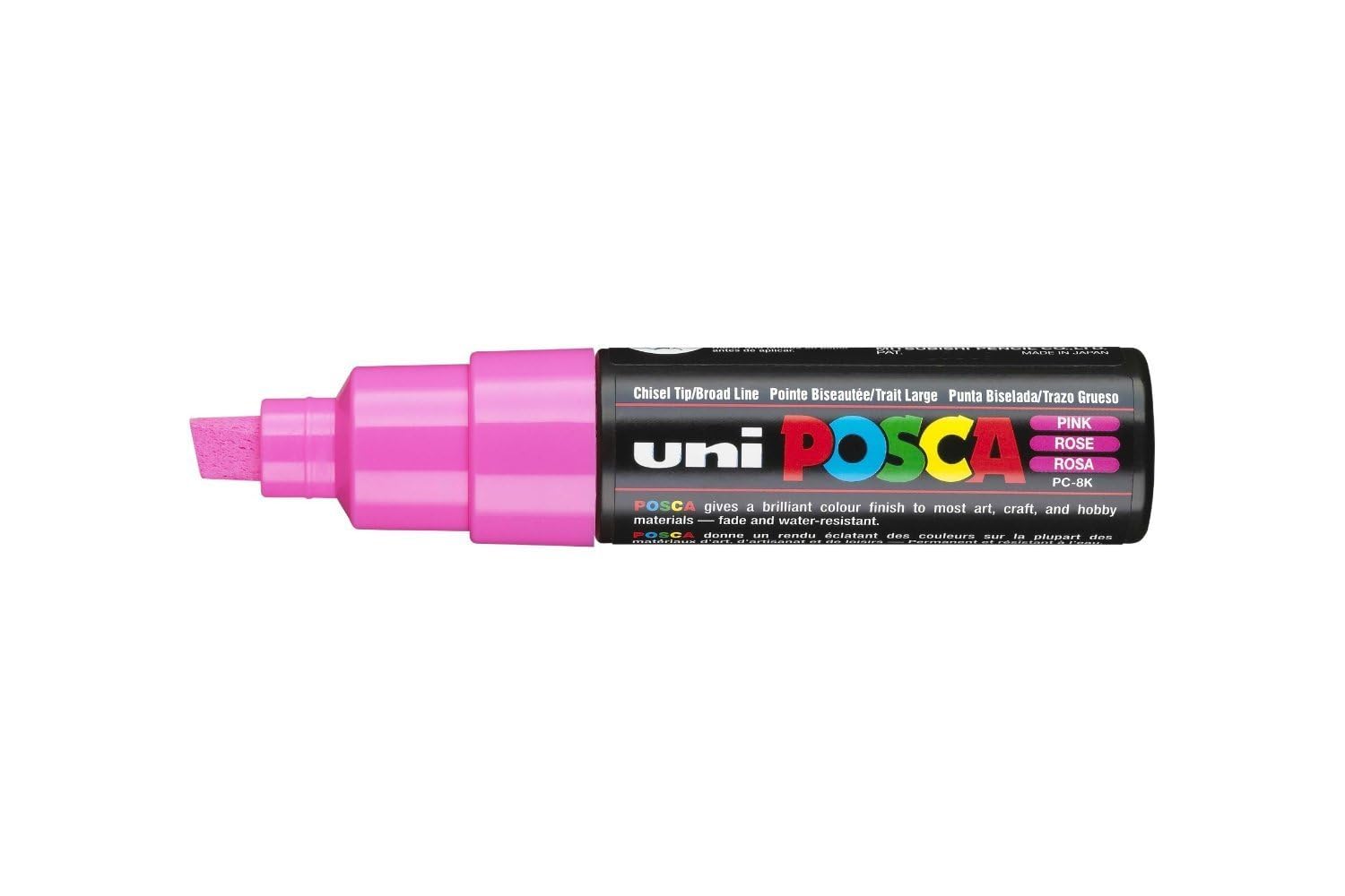 Posca UNI PC-8K CHISEL TIP MARKER PEN- PINK (BOX OF 6)