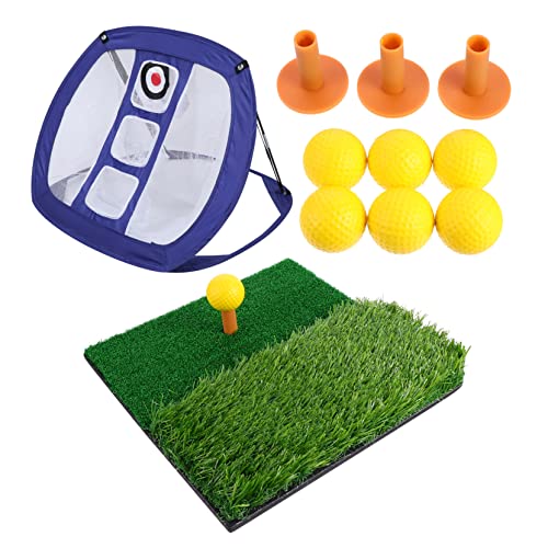 WHAMVOX Golf Practice Net Mats Sturdy Nylon Net for Hitting Chipping for Beginners