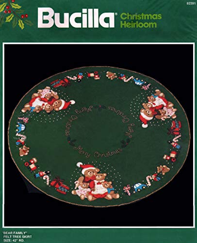 Bucilla "Bear Family" Felt Tree Skirt Kit 82391