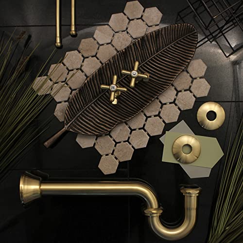 Kingston Brass Cb38307 Complement 30 In. Bullnose Bathroom Supply Line, Brushed Brass #TOP1