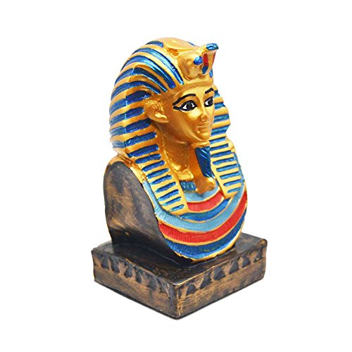 Busto faraón Tutankamón decorativo de piedra hecho en Egipto 2