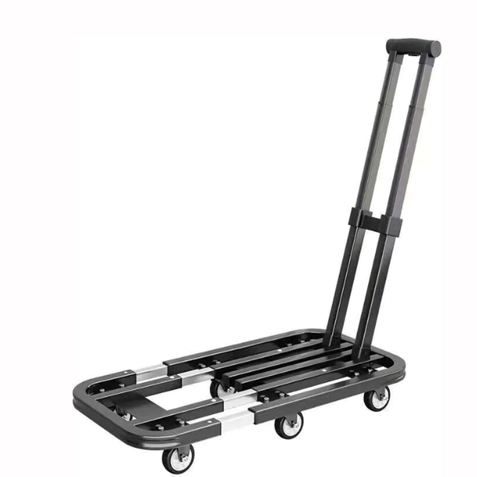 YXZQLOZ Multifunctional wheeled cart portable, foldable flatbed cart suitable for transporting various items (luggage, groceries, etc.) easy to store and maneuver.
