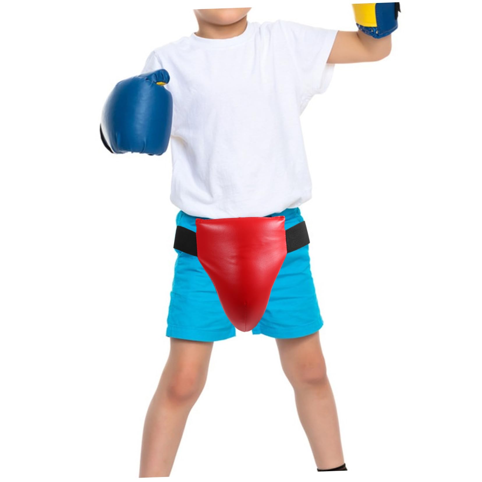 KICHOUSE Boys and Girls Karate Groin Protector Crotch Guard Boys and Girls Wear-Resistant Reusable Training Groin Guard