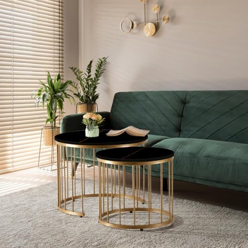 Image of Wakefit Center Table | 1 Yr Warranty | Coffee Table for Living Room Wooden, Tea Table for Living Room Wooden, Sofa Table, Free Installation from Brand, Modern Multi-Functional & Wobble-Free(Kaffeost)