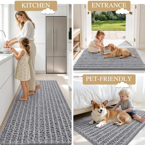 OLANLY Bathroom Rugs 30x20, Thick Soft and Absorbent Chenille Bath Mat - image 7