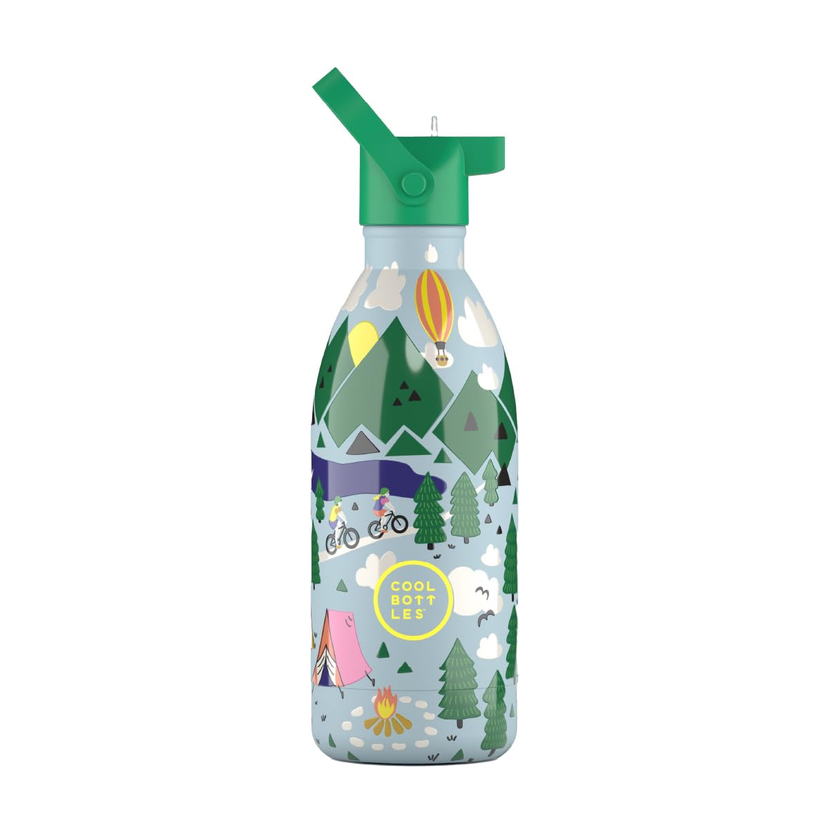 Cool Bottles - Stainless steel water bottle for kids, insulated bottle for kids - Drinks cold for 36 hours and hot for 18 hours- Outdoor Adventure 500ml
