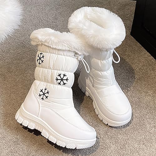 Boys Winter Boots Girls Mid Calf Winter Warm Cotton Shoes Outdoor Non Slip Thickened Bottom Cotton Shoes3