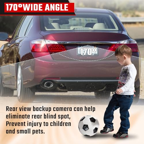 Image of Rear Park Assist Backup Camera Fit for Honda Accord Sedan EX LX Sport Hybrid 4 Door 2014-2015, Reversing Assist Rear View Camera 39530-T2A-A71 39530T2AA71,6 PIN