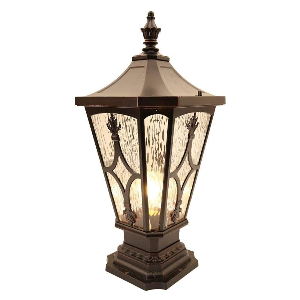 Amerykańskie latarnie zewnętrzne IP55 Wodoodporne Patio Zewnętrzne aluminiowe słupki Lampa kolumnowa Victoria Taras Drzwi Ściana Szklana kolumna Światła na filarze Krajobraz Ogród Oświetlenie E27