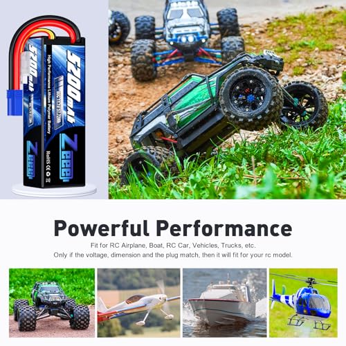 Zeee 3S Lipo Battery 11.1V 80C 5200mAh RC Battery Hard case with EC5 Plug for RC Car Boat Truck Helicopter Airplane Racing Models(2 Packs) - Image 4