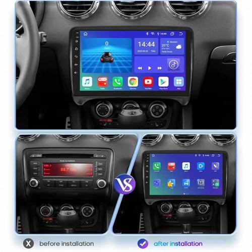 Autoradio touchscreen display para Audi TT MK2 8J 2006-2014 con navegador GPS y 4G+64G 2