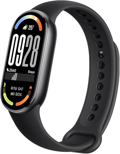 XIAOMI Smart Band 10, Fitness Tracker Uomo Donna, Batteria 21gg, Nero